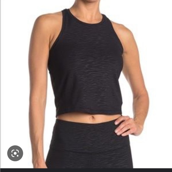 90 degrees black zebra high neck tank top - Picture 1 of 4